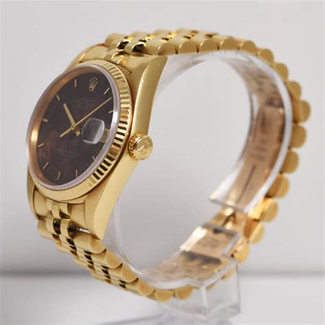 rolex datejust 16018 radica yellow gold 